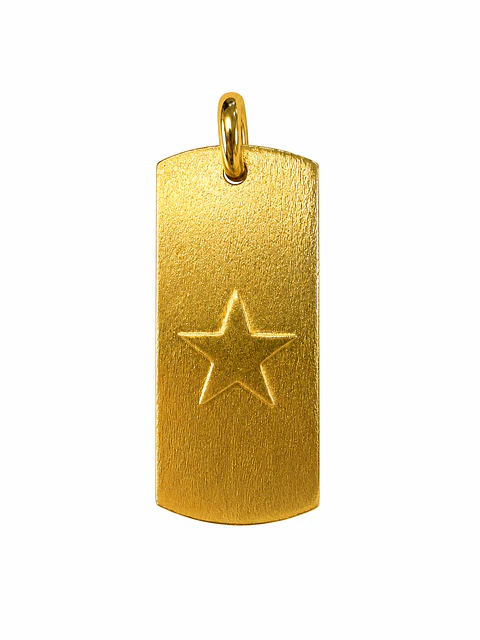 Placa bronce estrella 