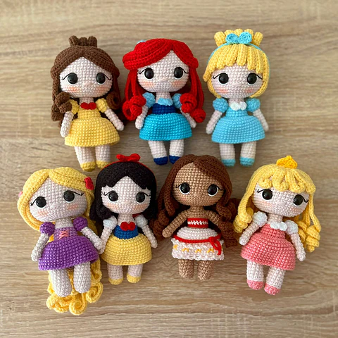 Colección Princesas / 7 Patrones en español 