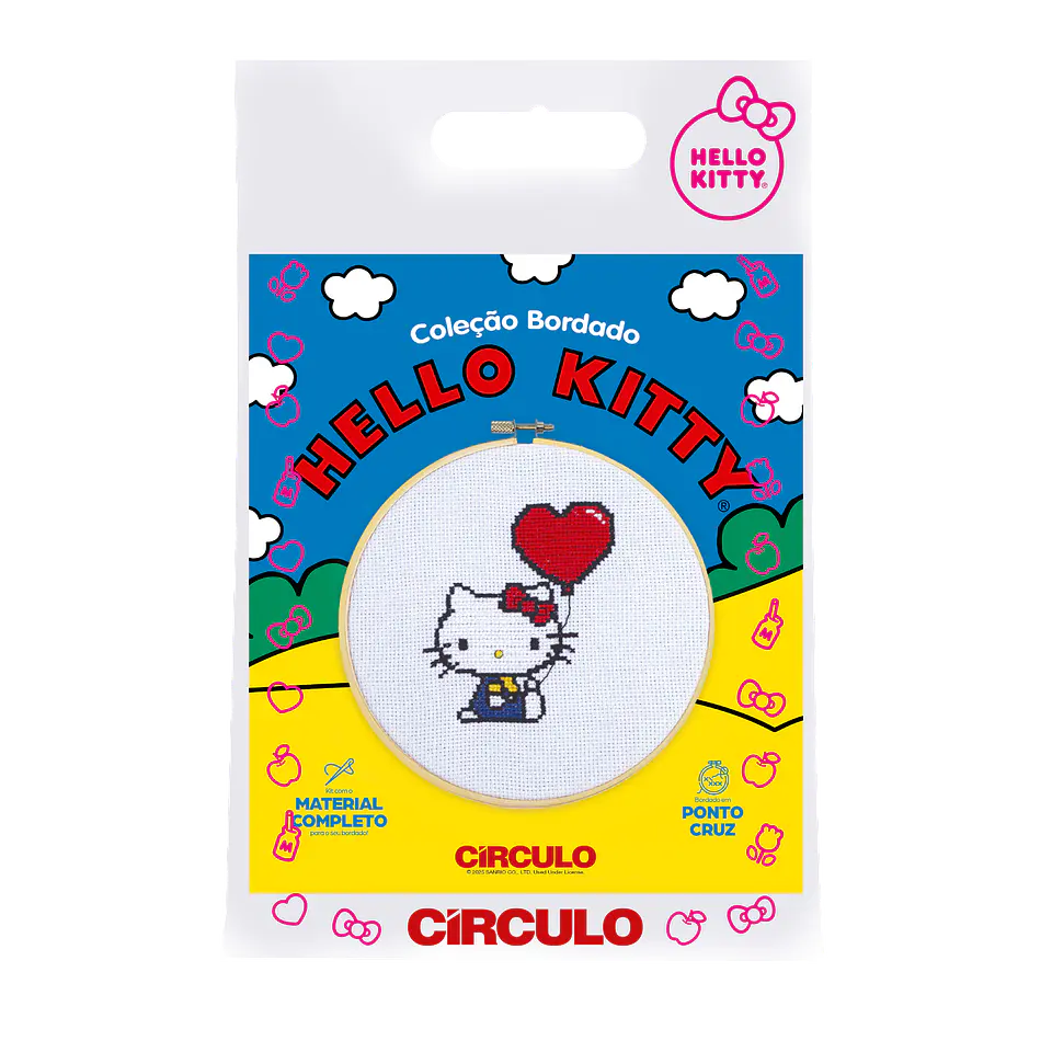 Kit de Bordado corazón Hello Kitty 1