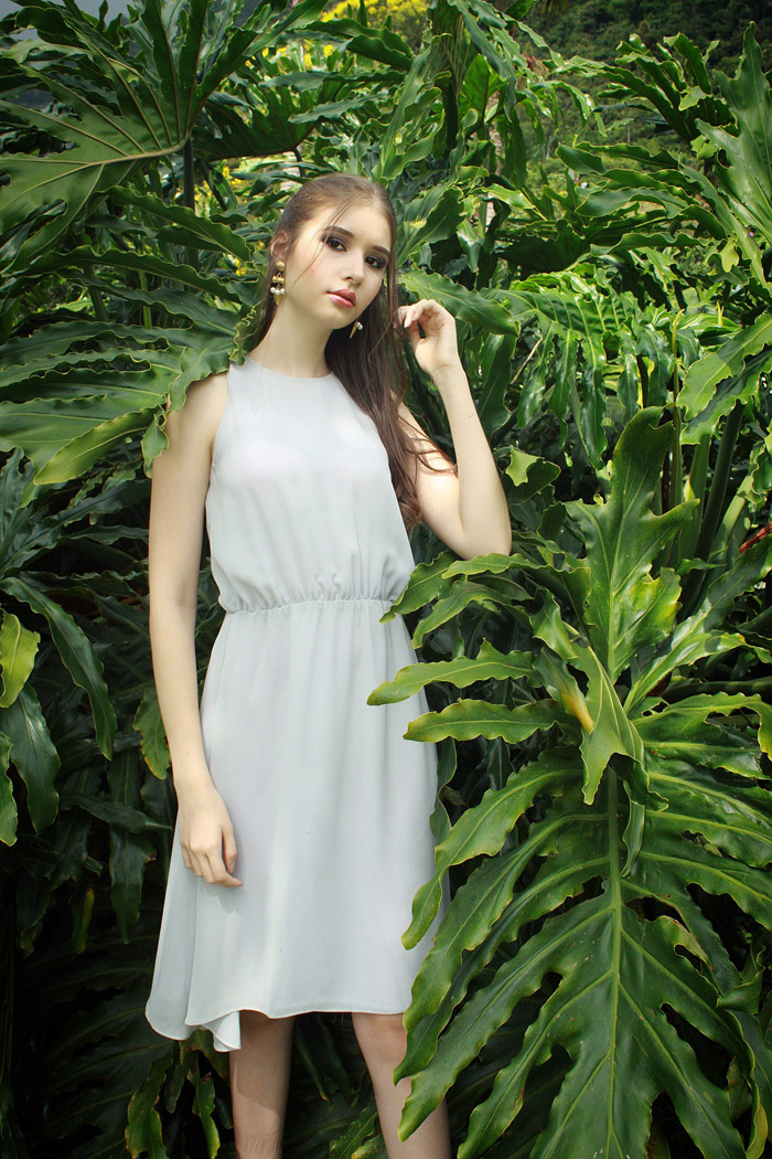 Gray Chiffon Dress