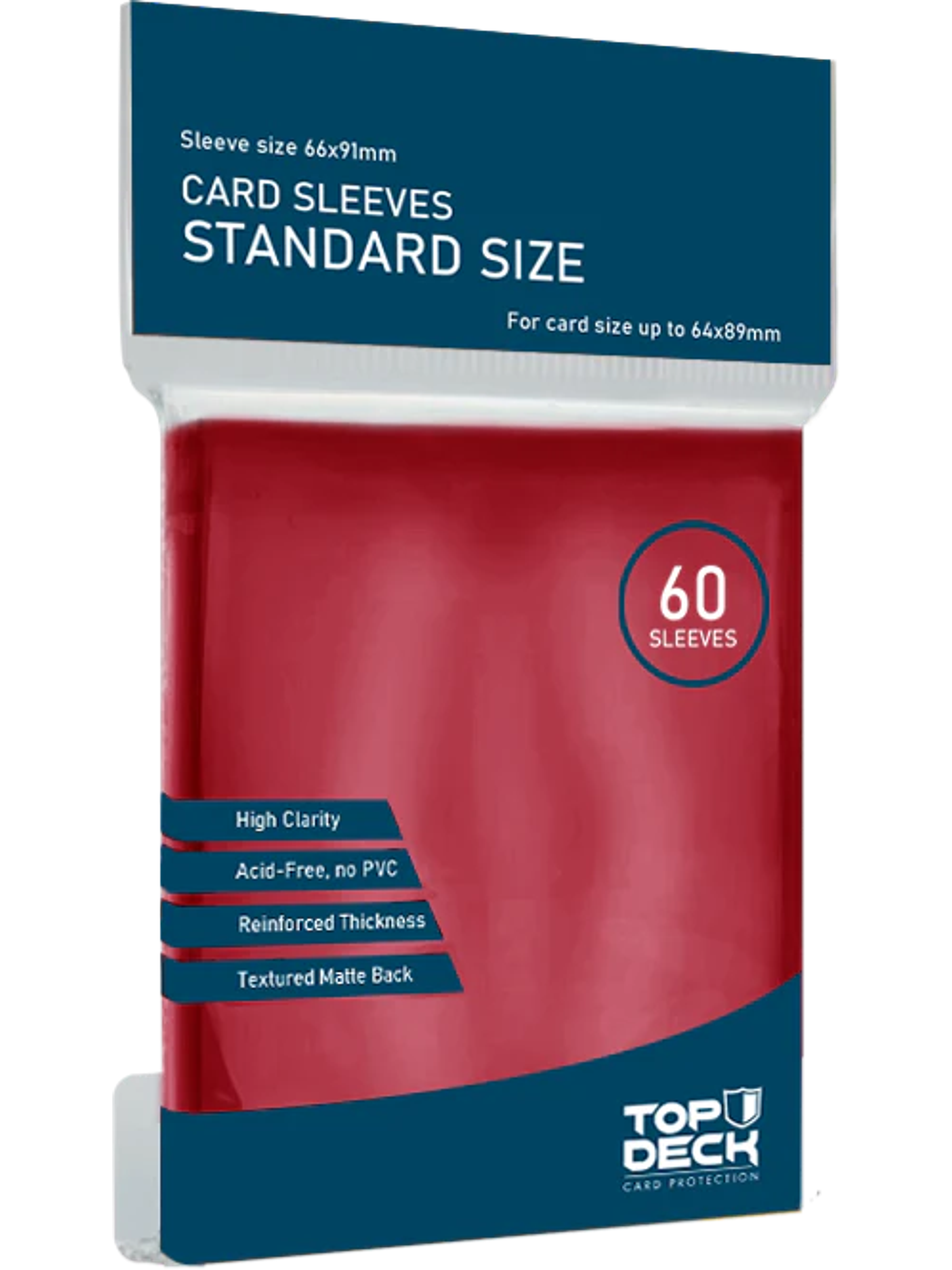 Protectores Esenciales | TOPDECK Standard 62x89mm color Rojo 2