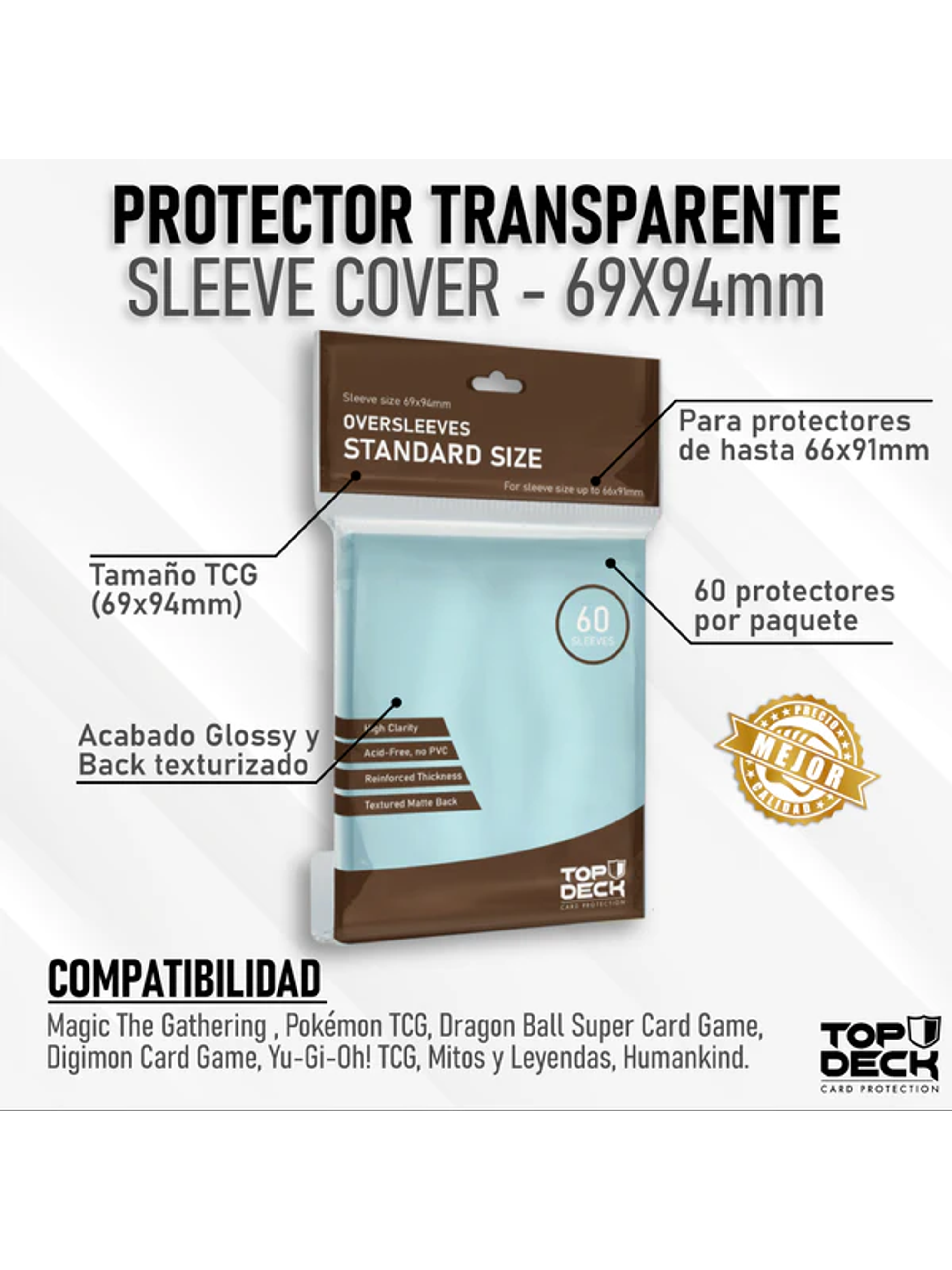 Cubre Protectores | TOPDECK Standard 69x94mm 1