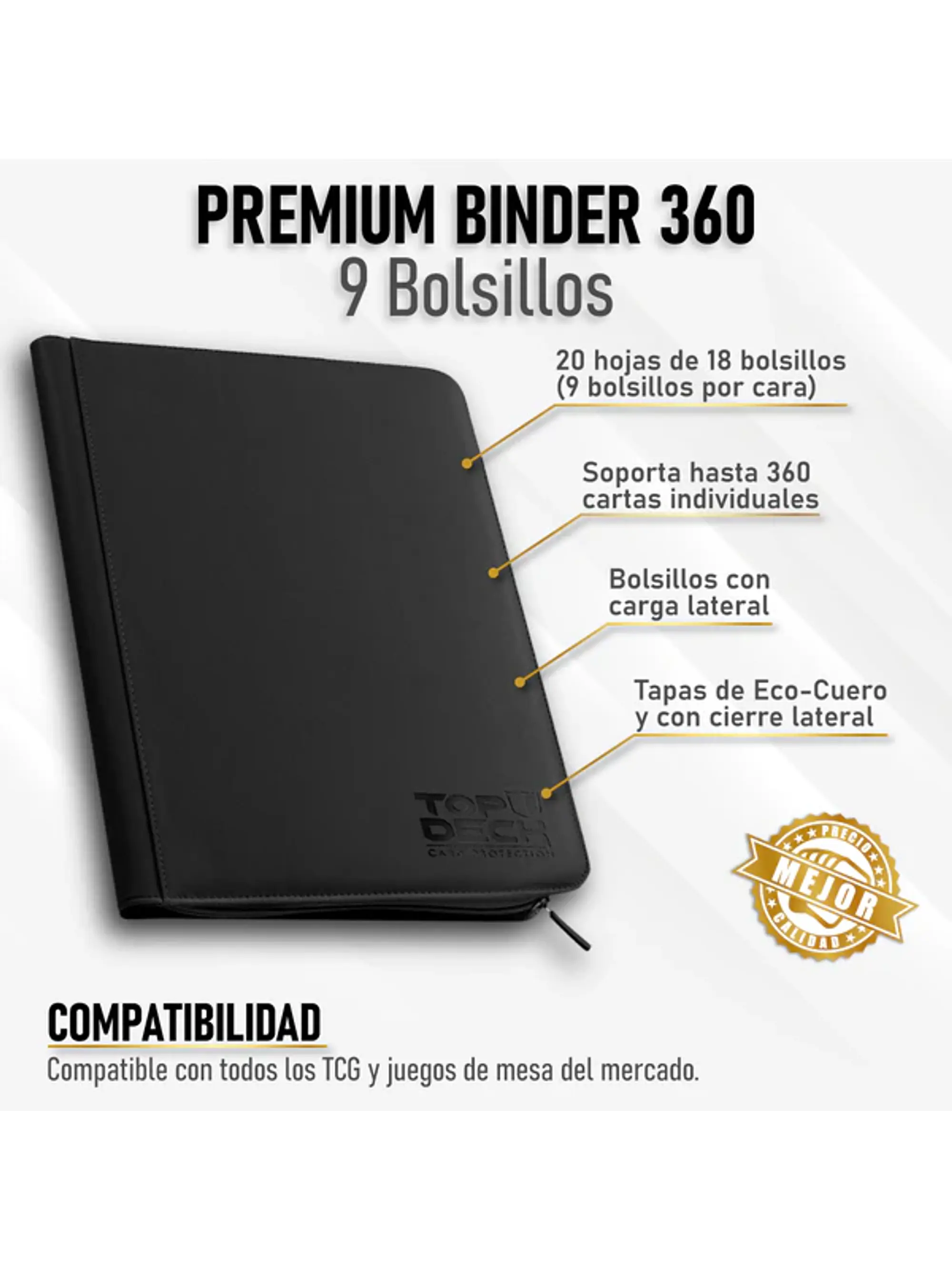 Carpeta Premium | TOPDECK 360 color Negro