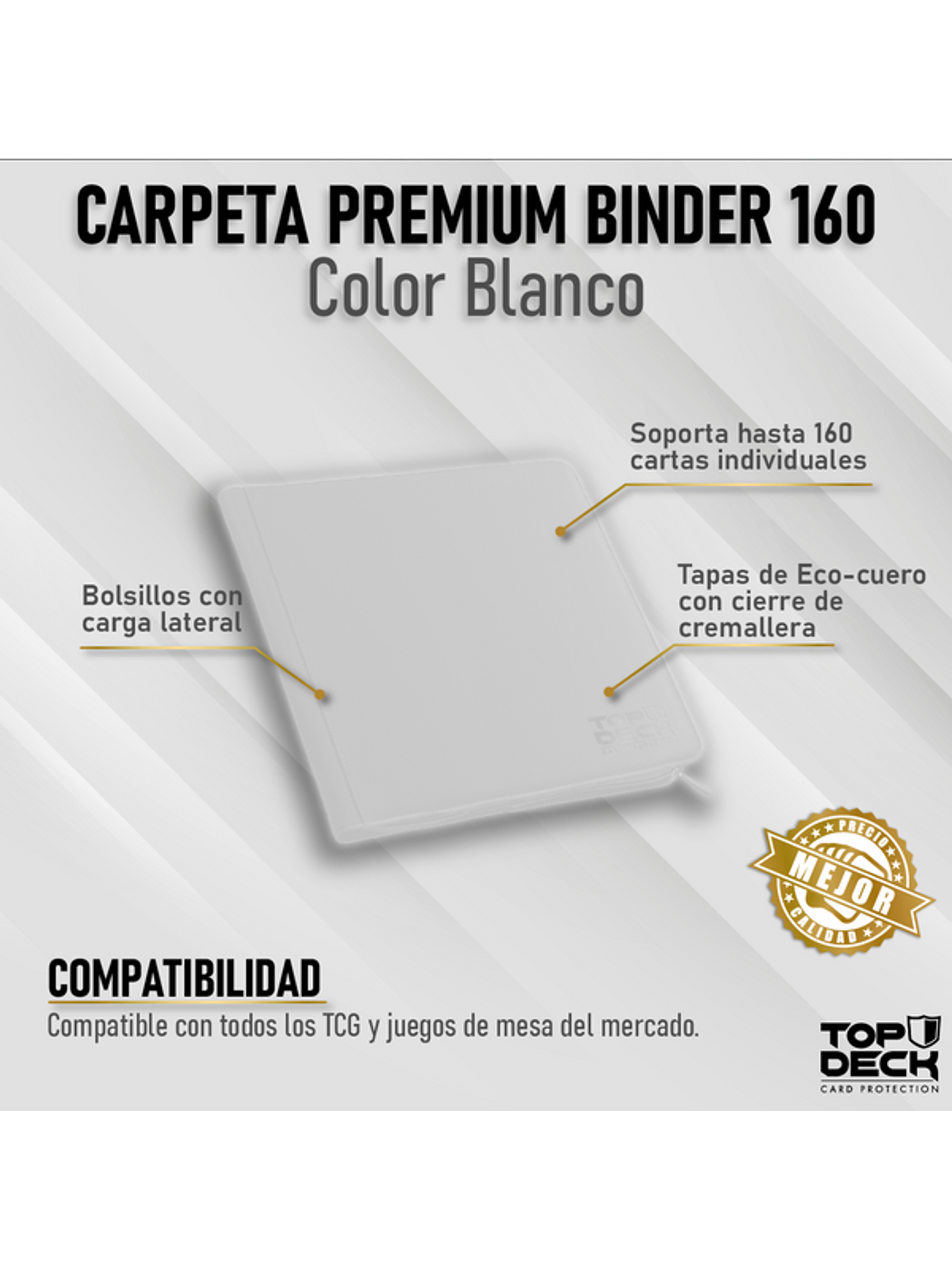 Carpeta Premium | TOPDECK 160 color Blanco 1