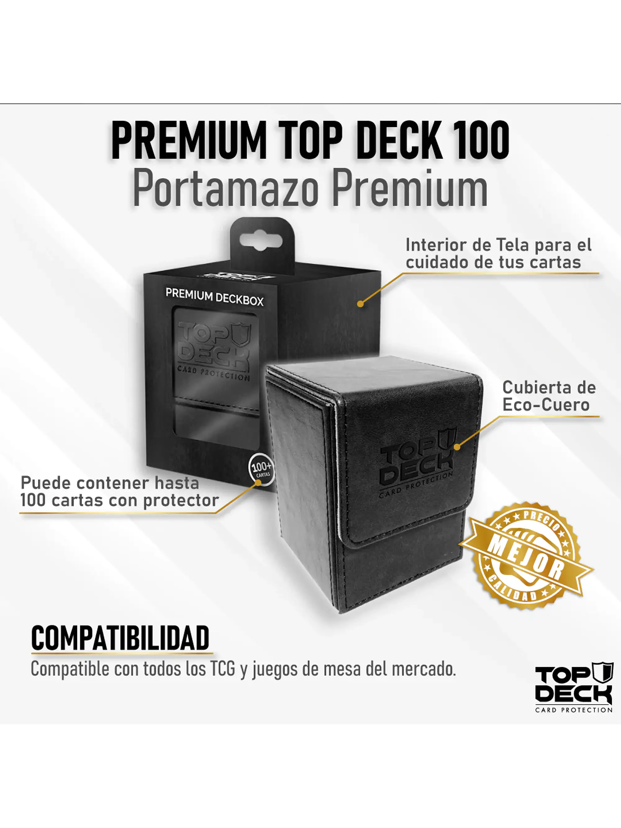 Portamazos Premium 100 - Negro - TOPDECK 