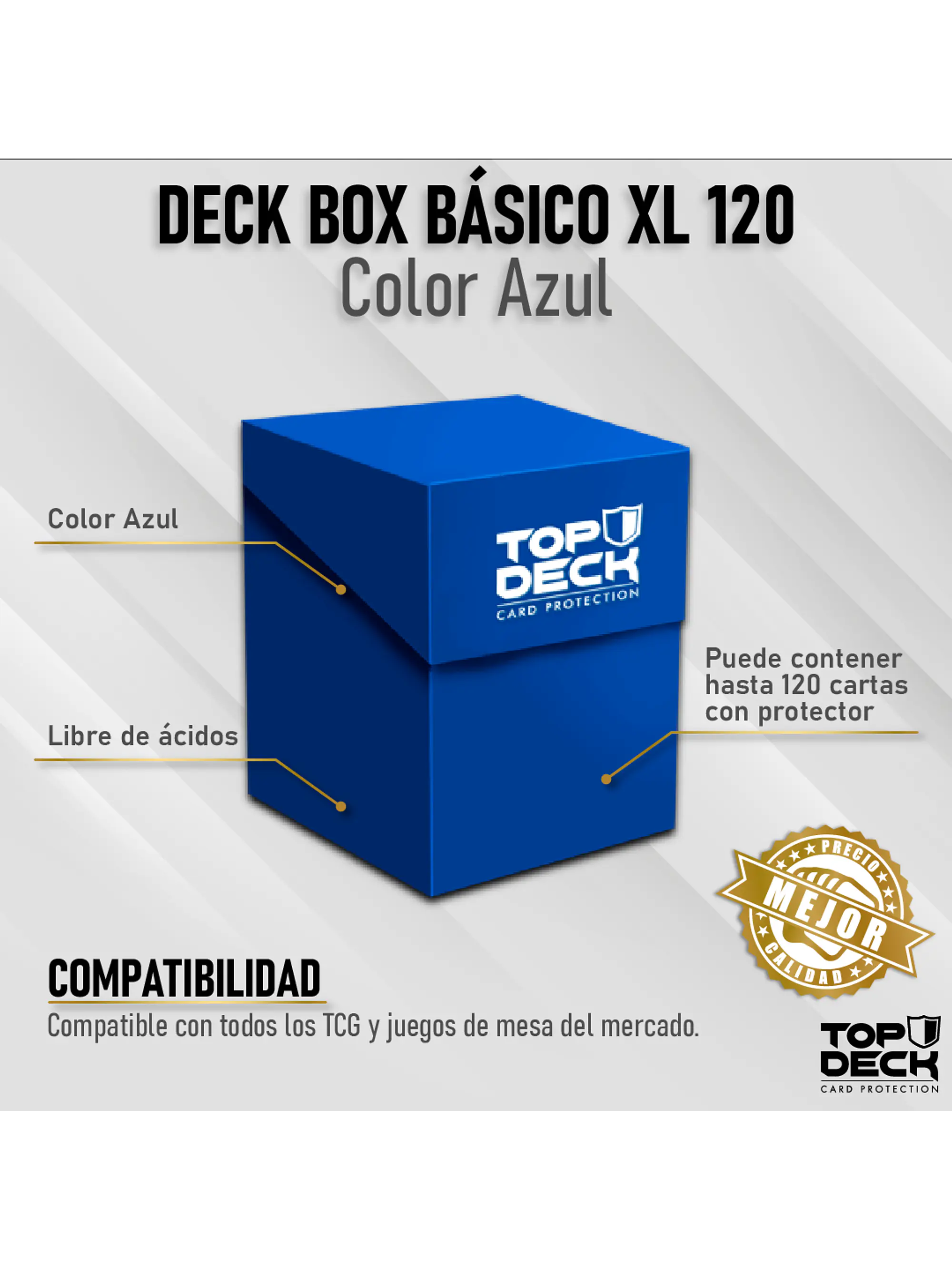 Portamazos Esencial XL 120+ - Azul - TOPDECK 