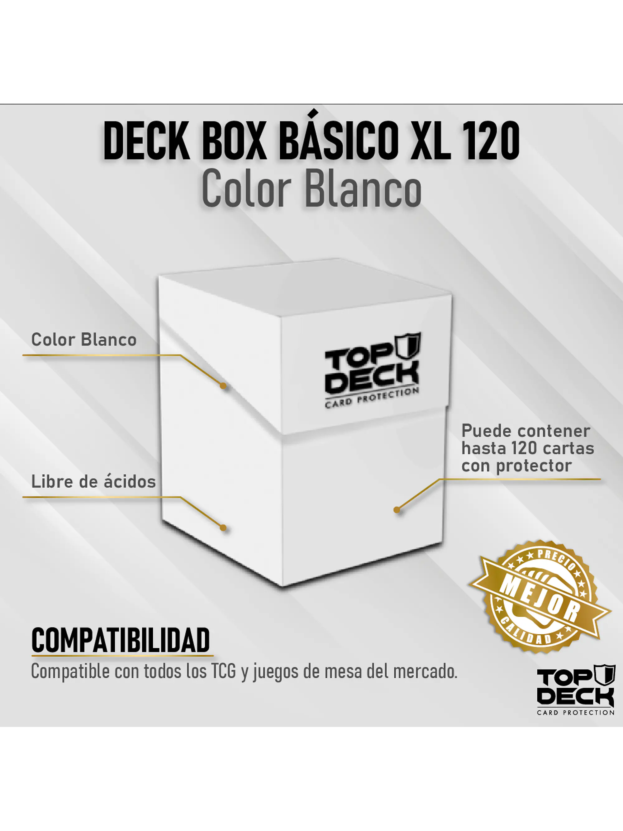 Portamazos Esencial XL 120+ - Blanco - TOPDECK 
