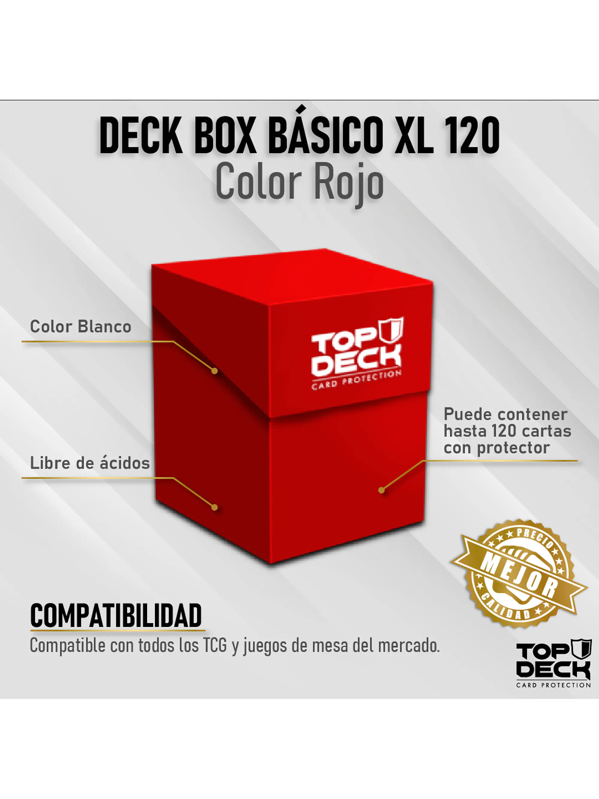 Portamazos Esencial XL 120+ - Rojo - TOPDECK 