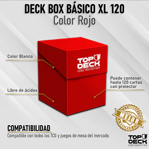 Portamazos Esencial XL 120+ - Rojo - TOPDECK 