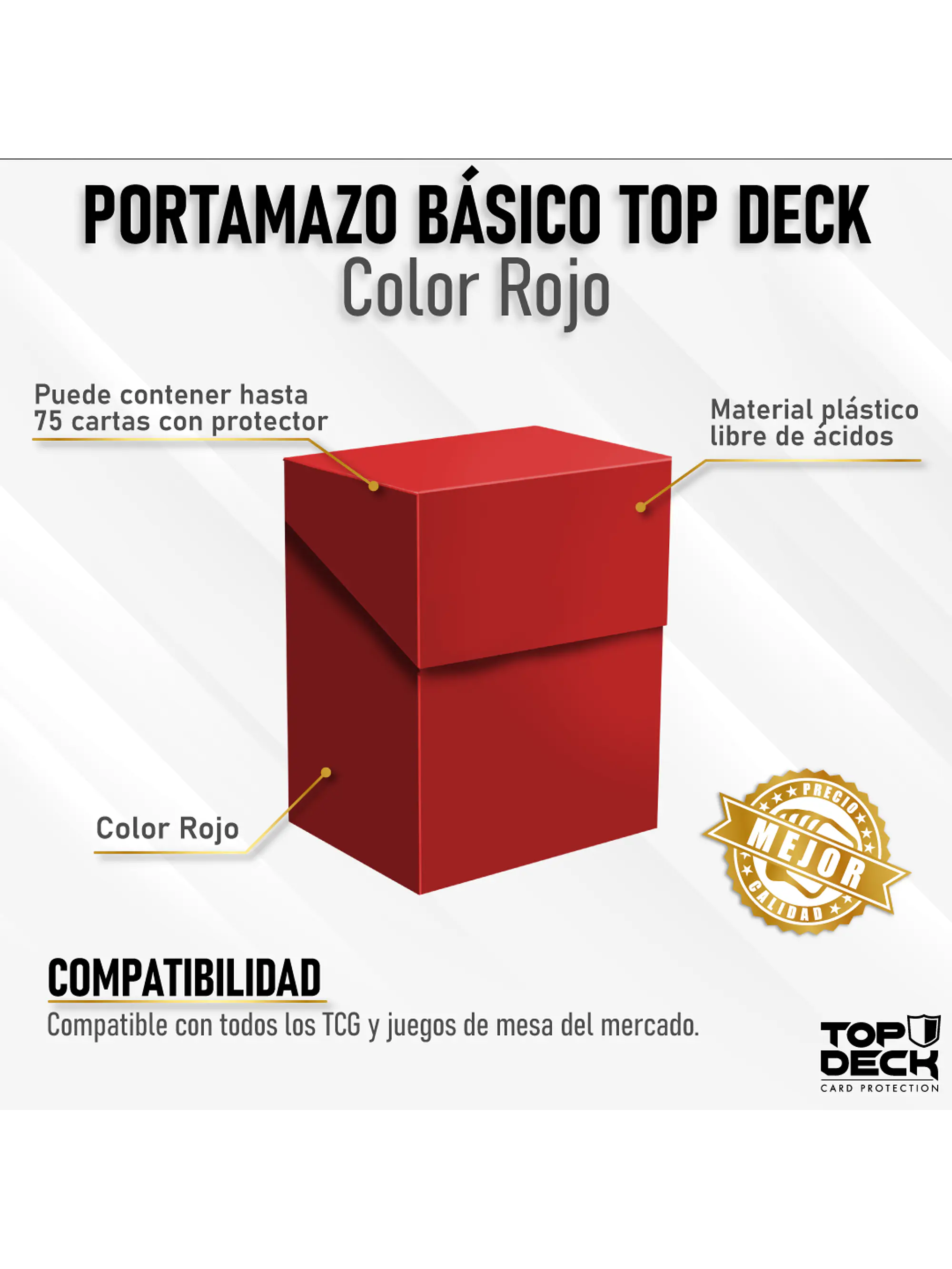Portamazos Esencial 75 - Rojo - TOPDECK 