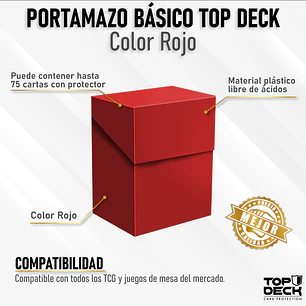 Portamazos Esencial 75 - Rojo - TOPDECK 