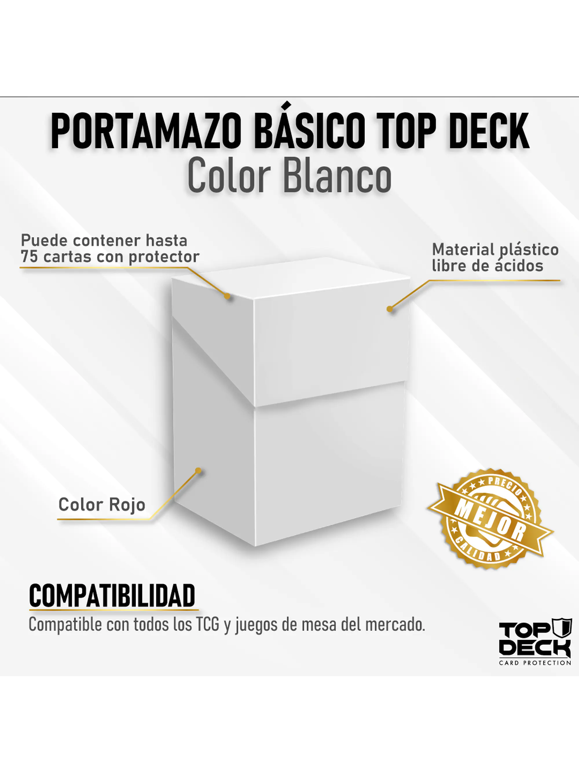 Portamazos Esencial 75 - Blanco - TOPDECK 