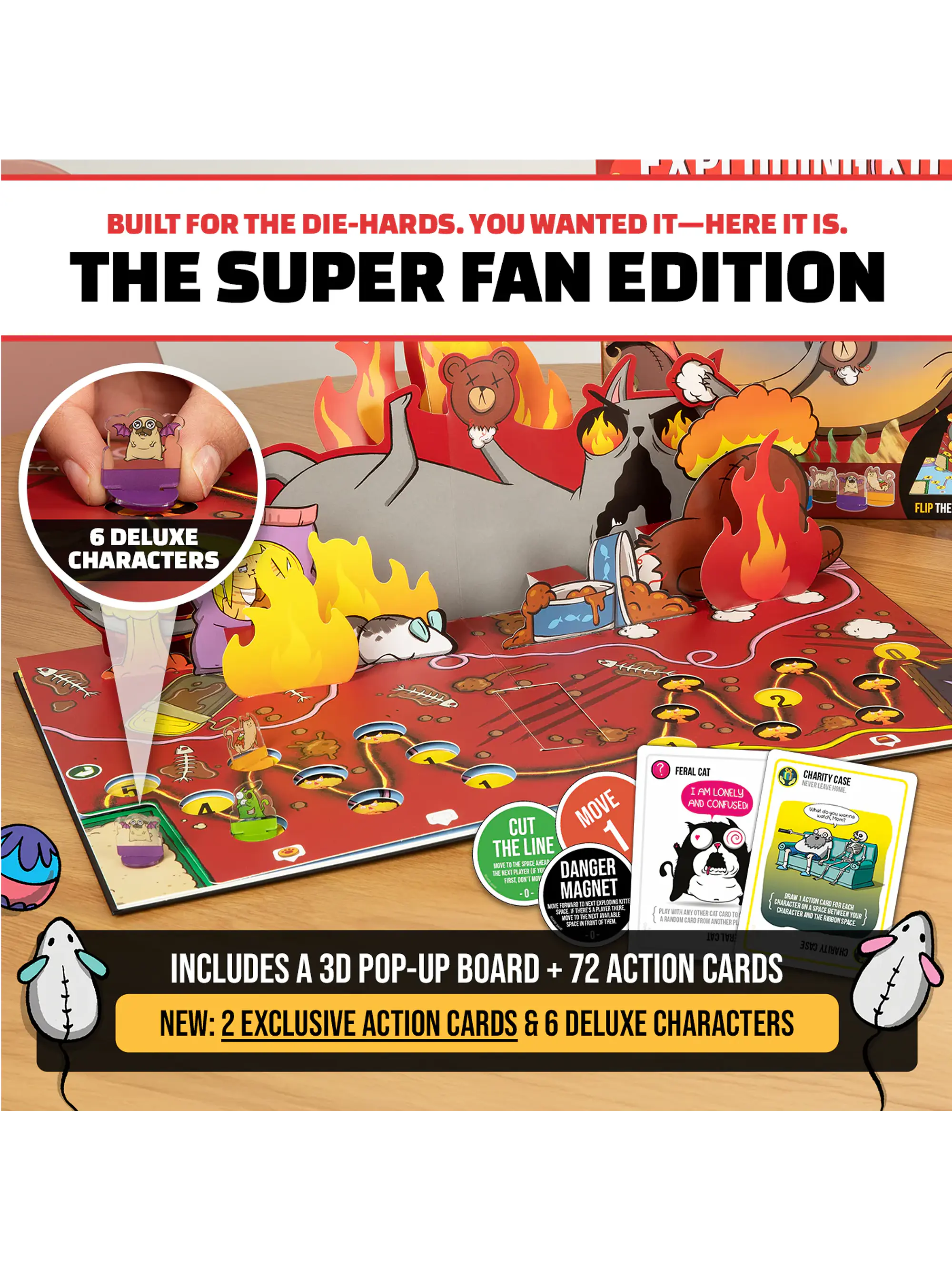 Exploding Kittens: El juego de tablero - Super Fan Edition (Premium Version) - ASMODEE 2