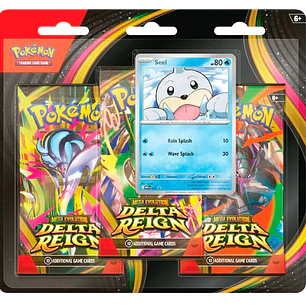 PREVENTA 6/11/2026 Pokémon TCG Mega Evolution - Delta Reign - 3-Pack Blister Inglés