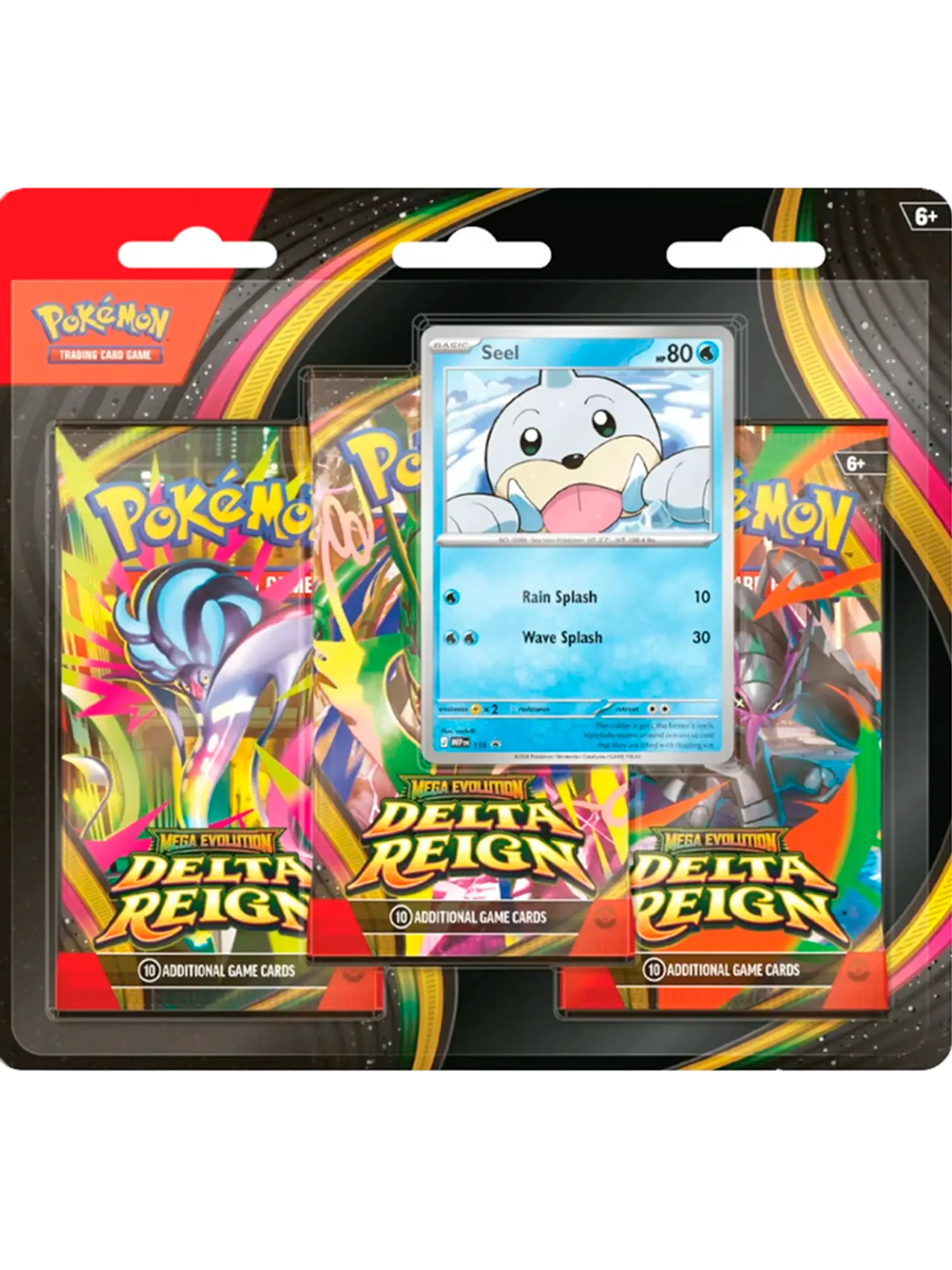 PREVENTA 6/11/2026 Pokémon TCG Mega Evolution - Delta Reign - 3-Pack Blister Español