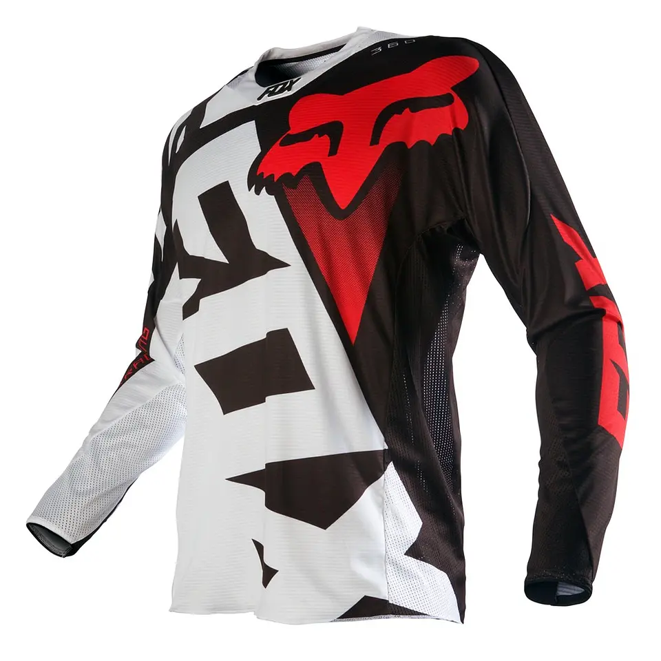 JERSEY FOX 360 SHIV BLANCO NEGRO ROJO 1