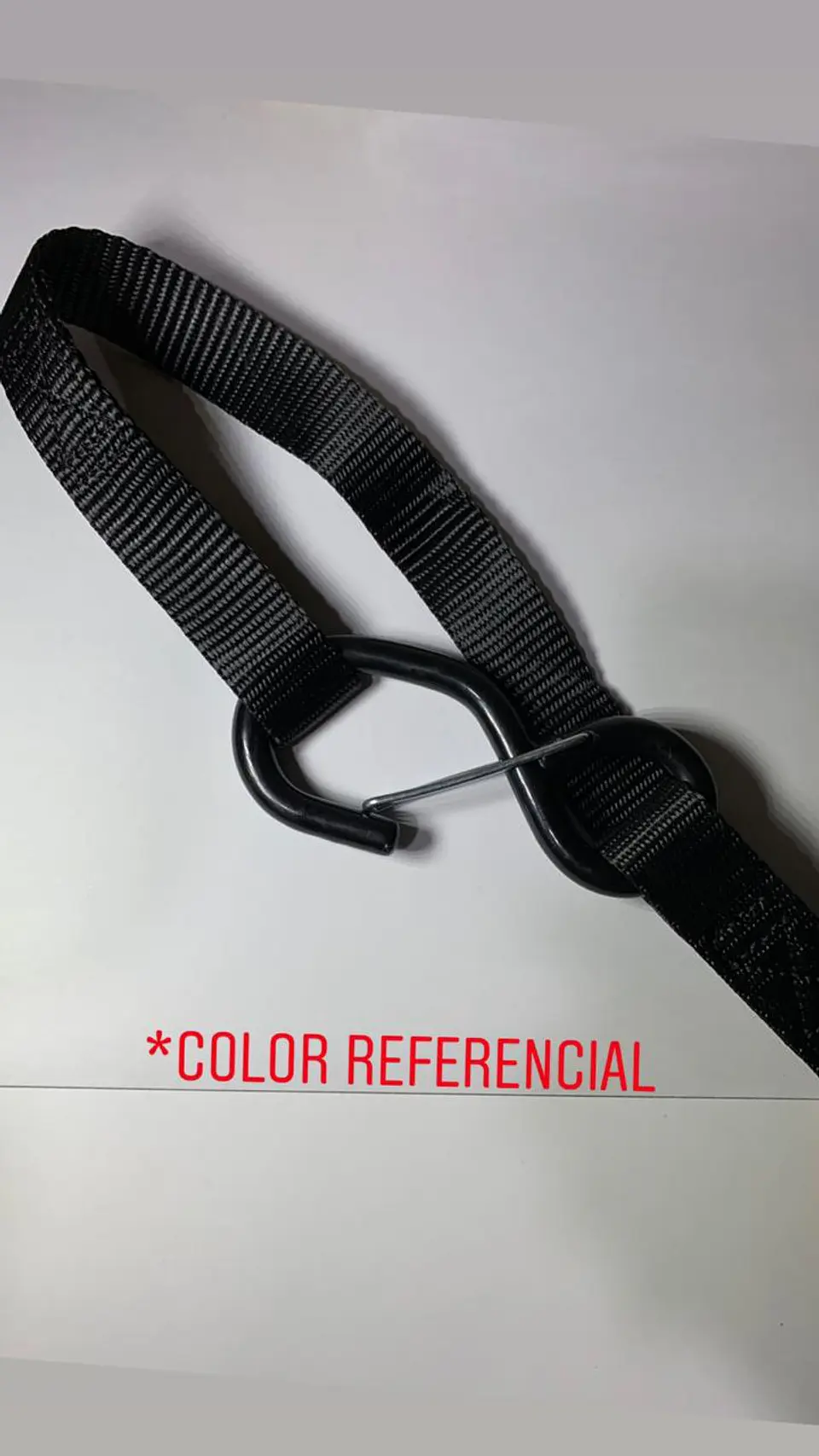 Tie Down Negro con Tribilín y Gancho de Seguridad para Moto — Correa de Amarre Resistente 3