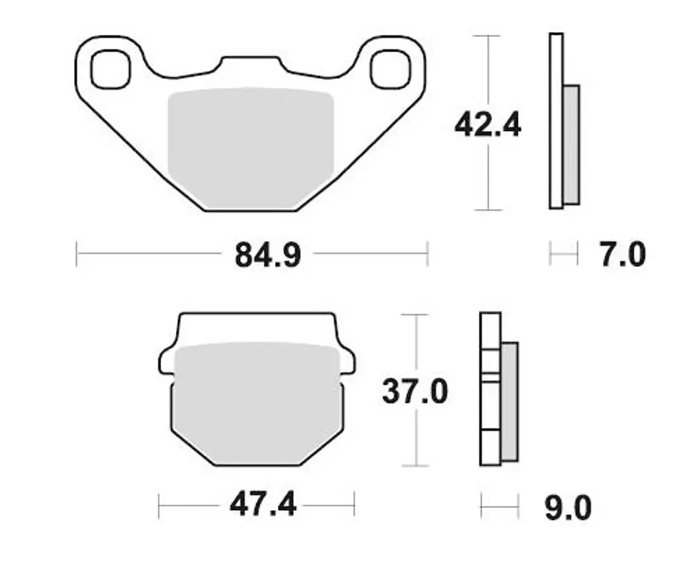 PASTILLA DE FRENO DEL/TRAS RM80/85 KX80/85 2