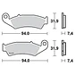 PASTILLA DE FRENO DELANTERA PROX CR125/250/500 87-94 XR250R 90-95 - Miniatura 2