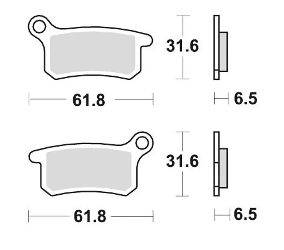 PASTILLA DE FRENO PROX  KTM65SX KTM85SX 03-10 TC65 17-20 2
