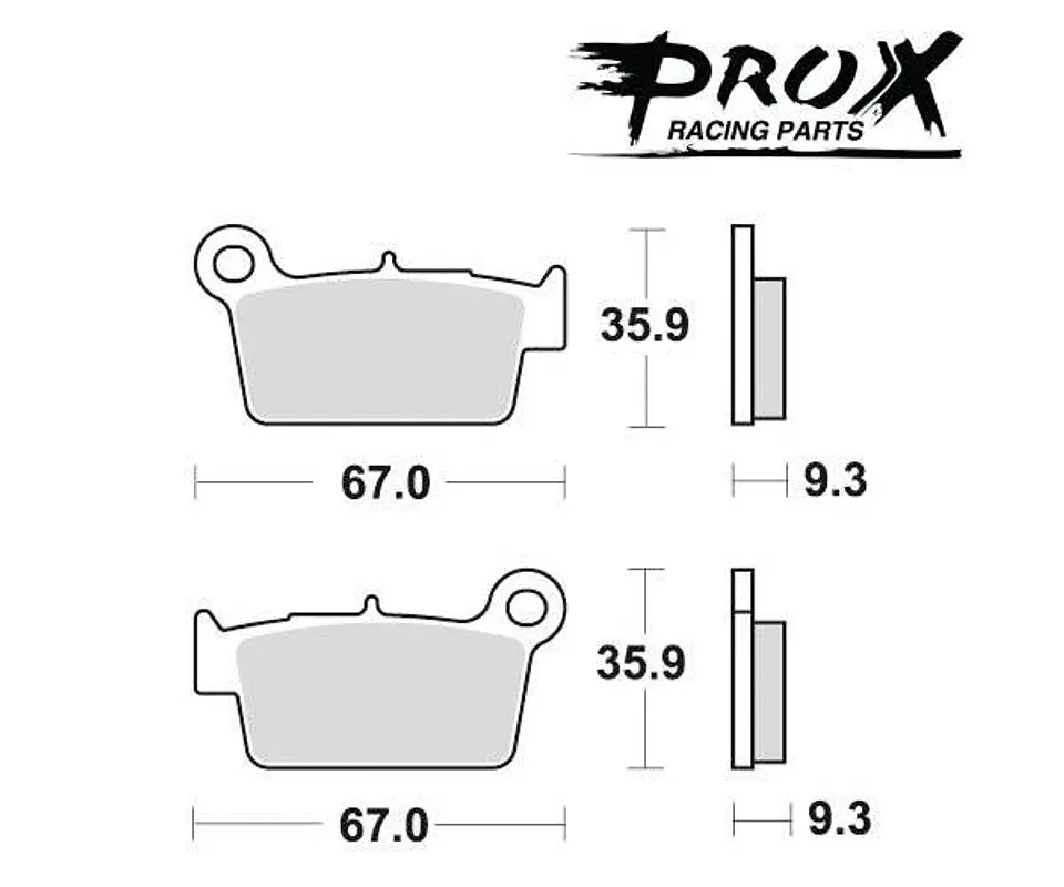 PASTILLA DE FRENO TRASERA PROX KX250F/450F RMZ250/450 YZ250F/450F APRILIA/BETA/GAS GAS/SHERCO 2