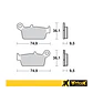 PASTILLA DE FRENO TRASERO YZ125/250 98-02 KX125/250/500 95-08 CR80/85/125  - Miniatura 2