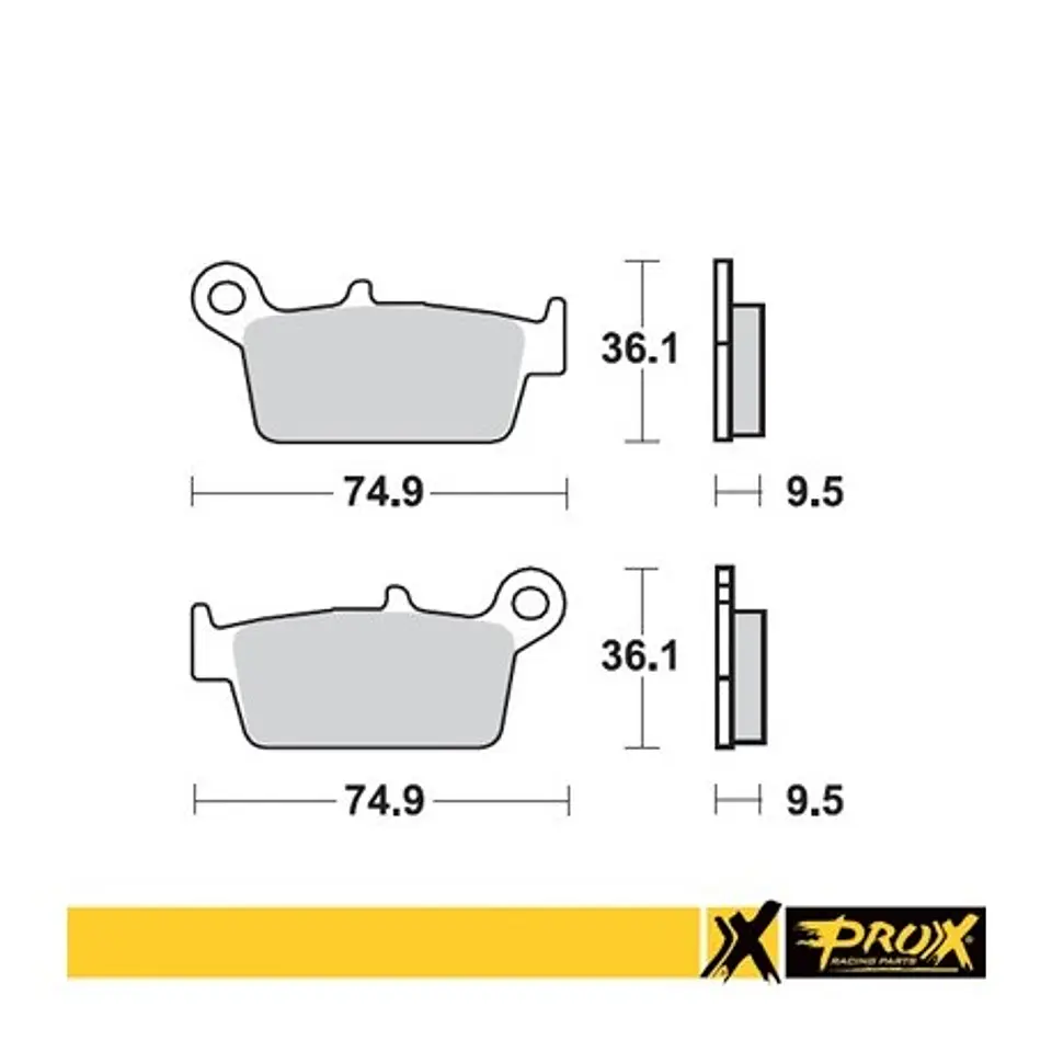 PASTILLA DE FRENO TRASERO YZ125/250 98-02 KX125/250/500 95-08 CR80/85/125  2