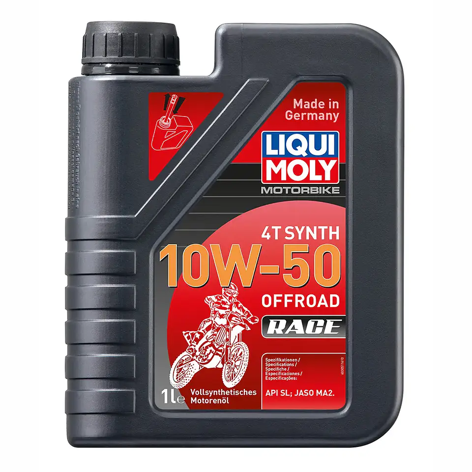 ACEITE LIQUI MOLY MOTORBIKE 4T SINTETICO 10W50 OFFROAD RACE  1