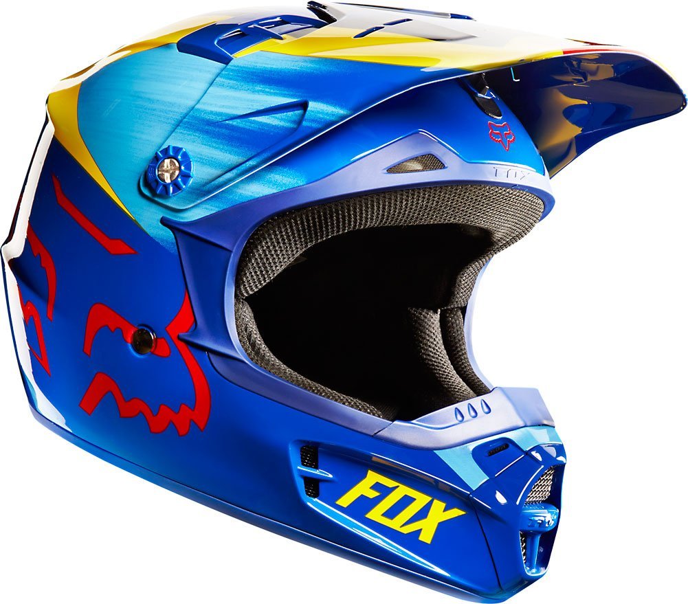 Casco cross niño Fox Racing V1 Trice azul turquesa - Equipo para  motocicletas