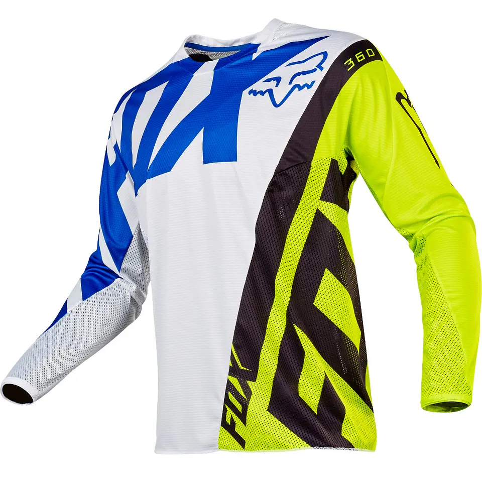 JERSEY FOX 360 CREO BLANCO/AMARILLO FLUOR 1