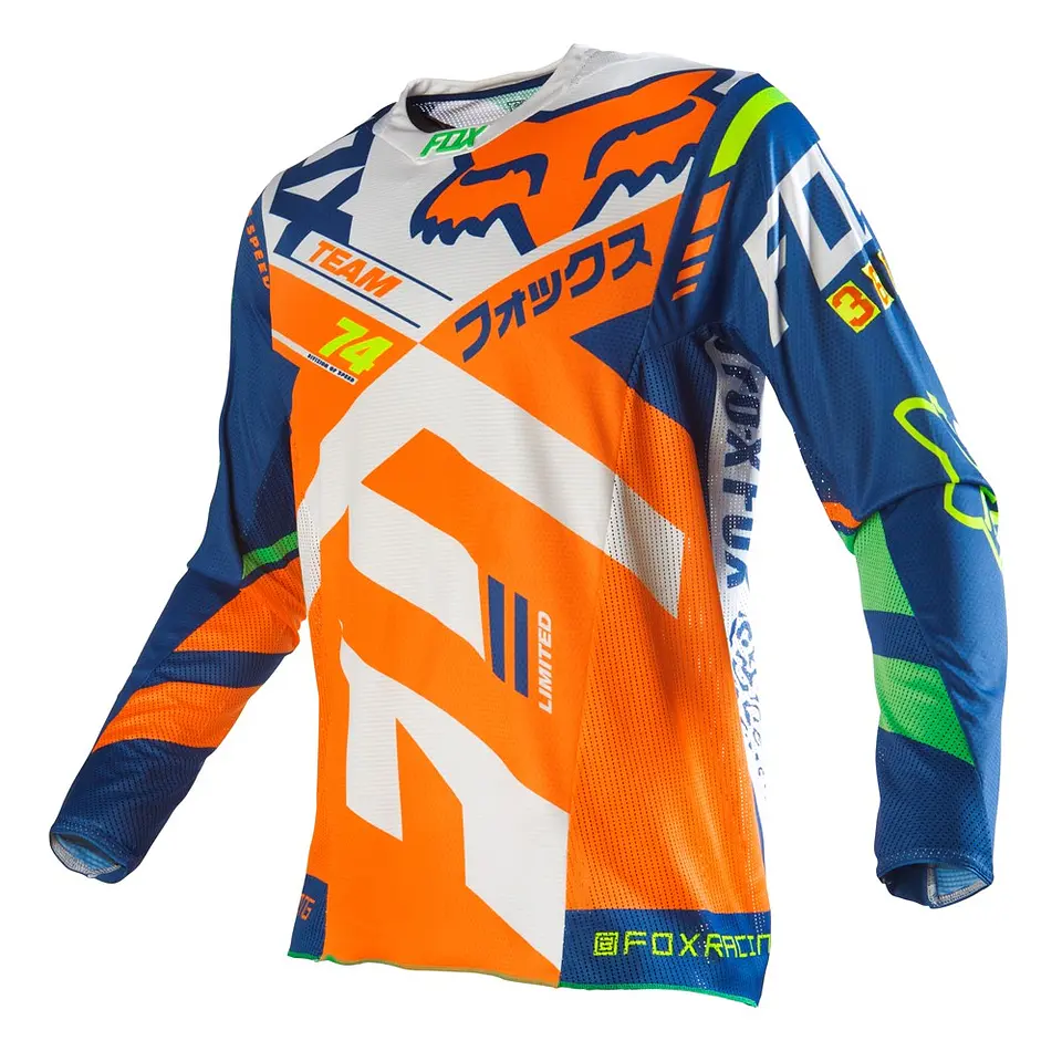 JERSEY FOX 360 DIVIZION WHITE ORANGE BLUE  1