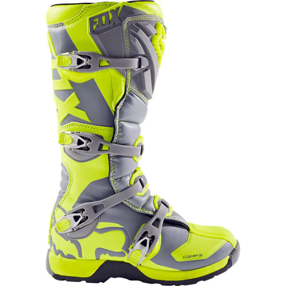 BOTA FOX NIÑO COMP 5 AMARILLO/GRIS 2