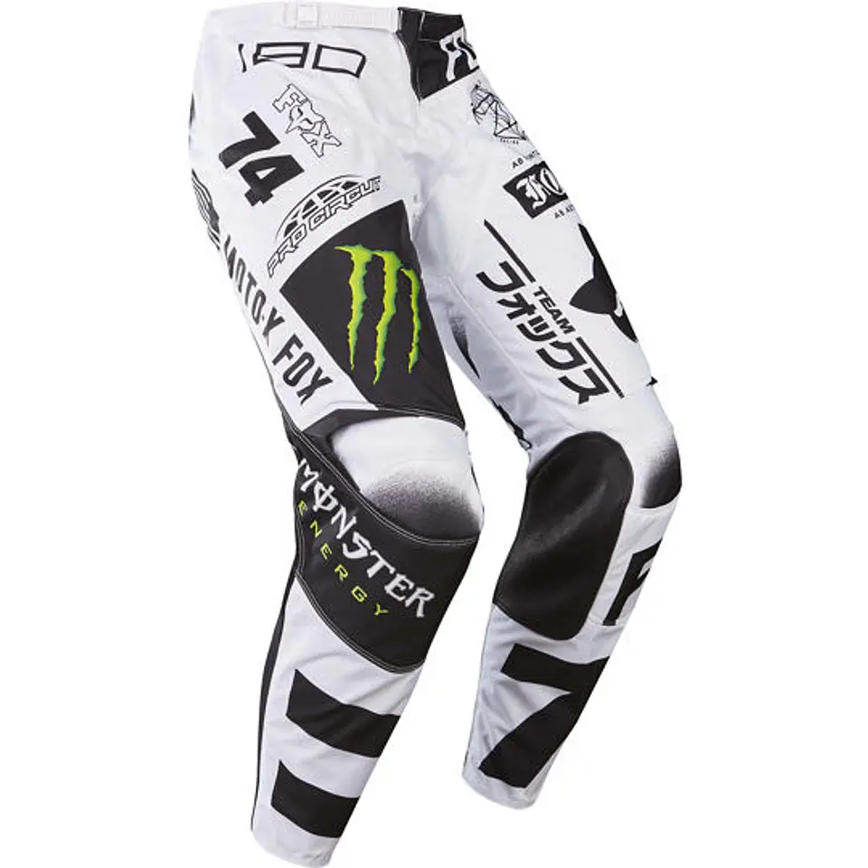 PANTALON FOX 180 MONSTER-PC BLANCO/NEGRO 1