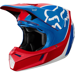 CASCO FOX V3 KILA AZUL/ROJO