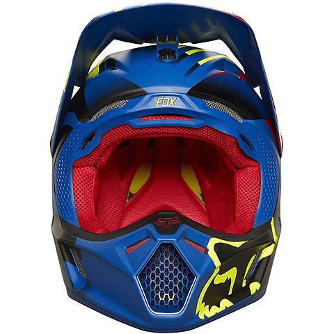 CASCO FOX V3 SAVANT AZUL/ROJO