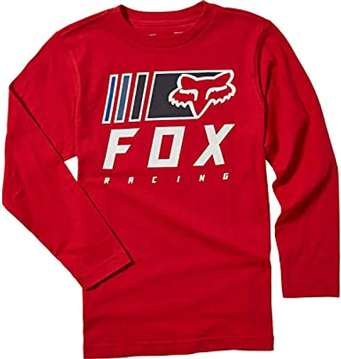 POLERA FOX MANGA LARGA NIÑO ROJO