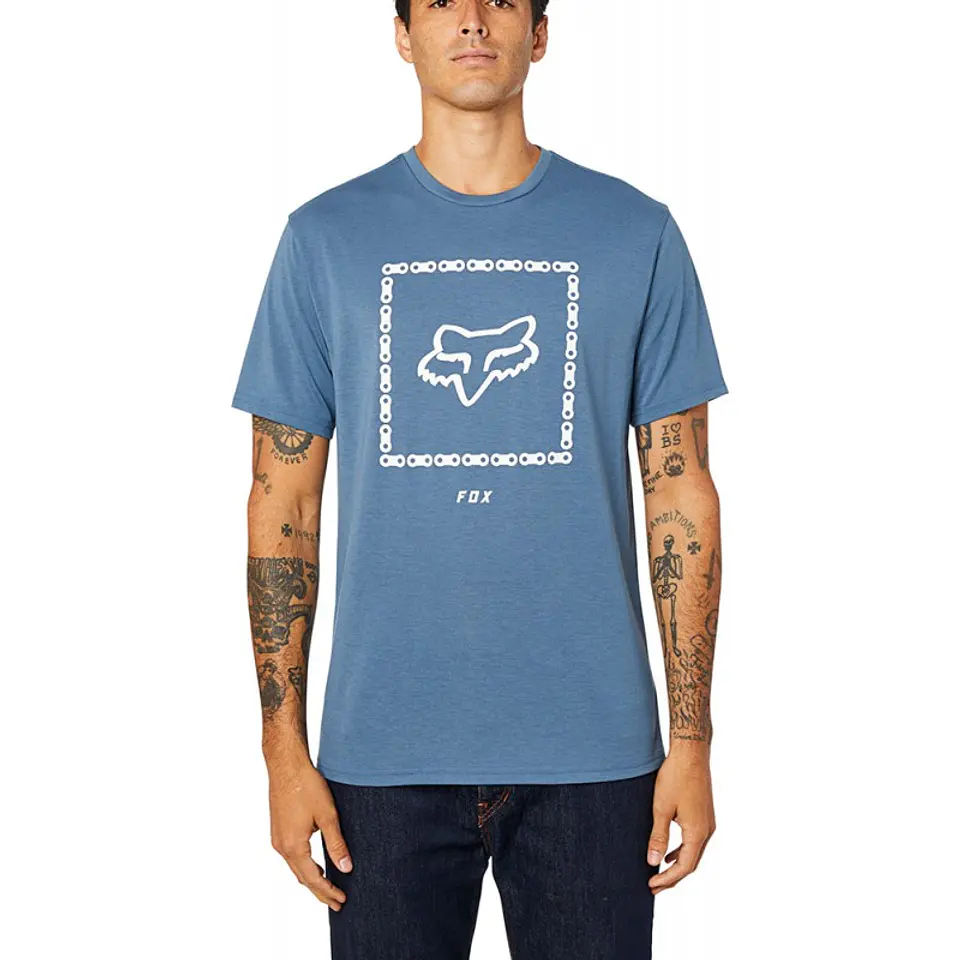 POLERA FOX MISSING LINK TECH TEE BLUE 1