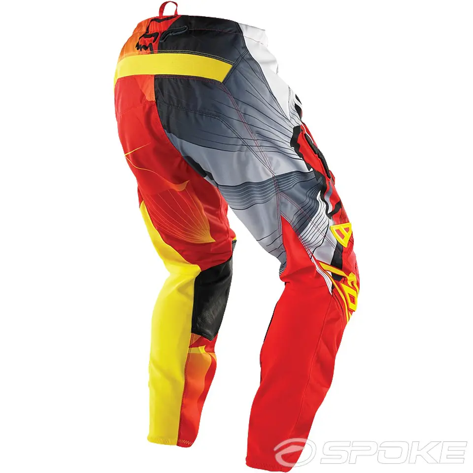 PANTALON FOX 180 RADEON ROJO/GRIS 2