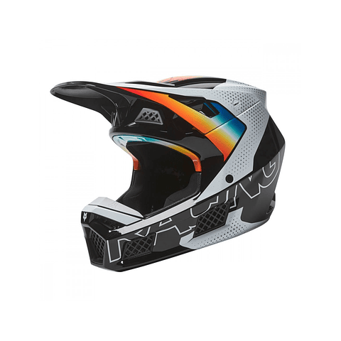 CASCO FOX V3 RS RELM NEGRO/BLANCO 2022