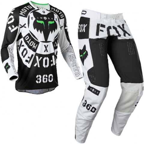 CONJUNTO FOX 360 NOBYL NEGRO/BLANCO