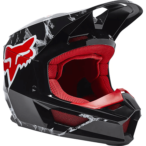 CASCO FOX V1 KARRERA NEGRO/ROJO