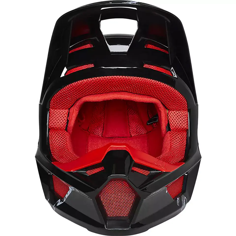 CASCO FOX V1 KARRERA NEGRO/ROJO 2