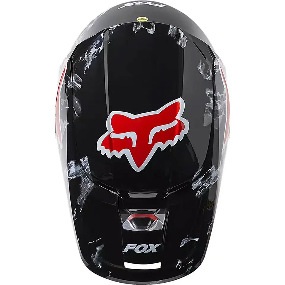 CASCO FOX V1 KARRERA NEGRO/ROJO 4