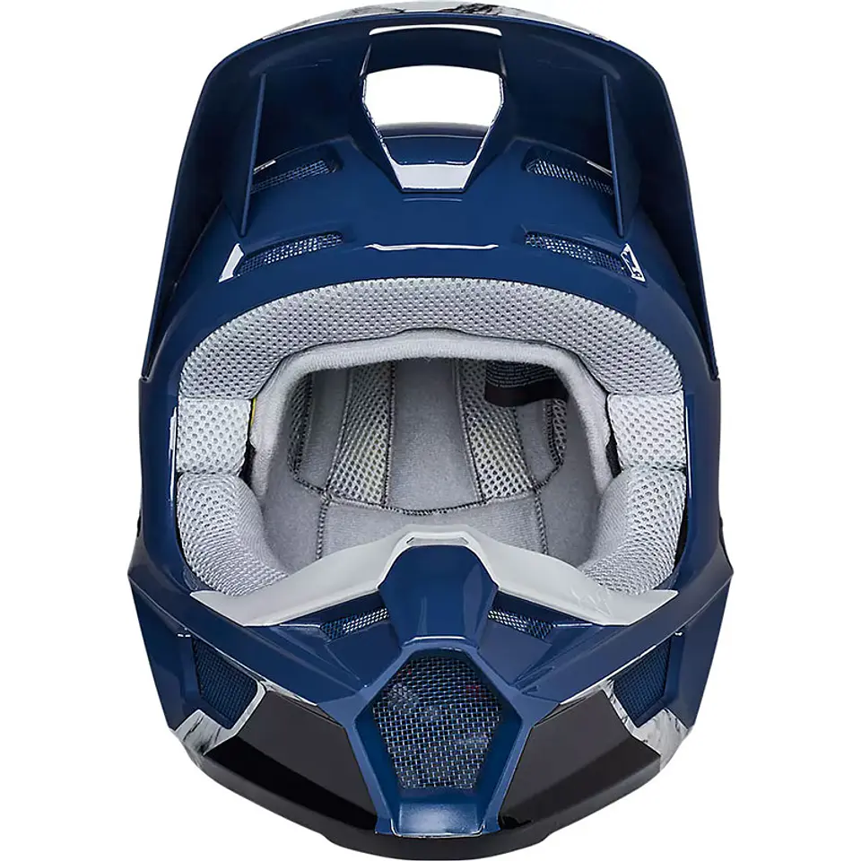 CASCO FOX V1 KARRERA AZUL/GRIS 2