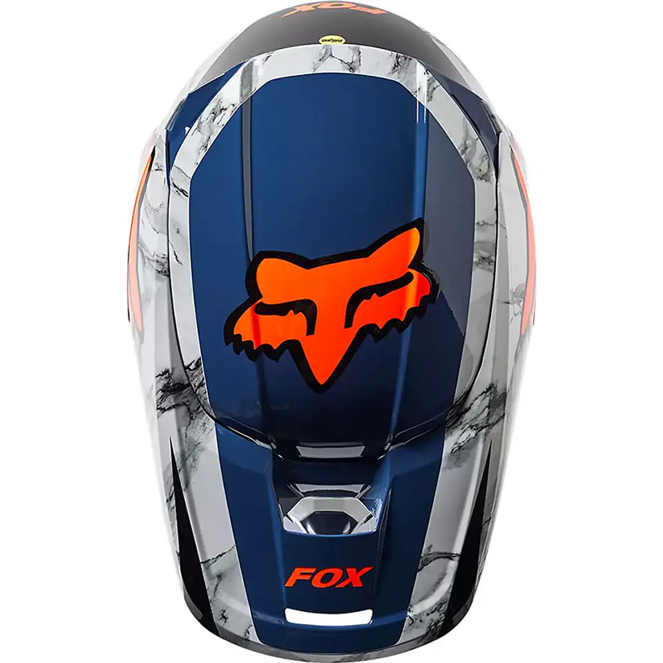 CASCO FOX V1 KARRERA AZUL/GRIS 3
