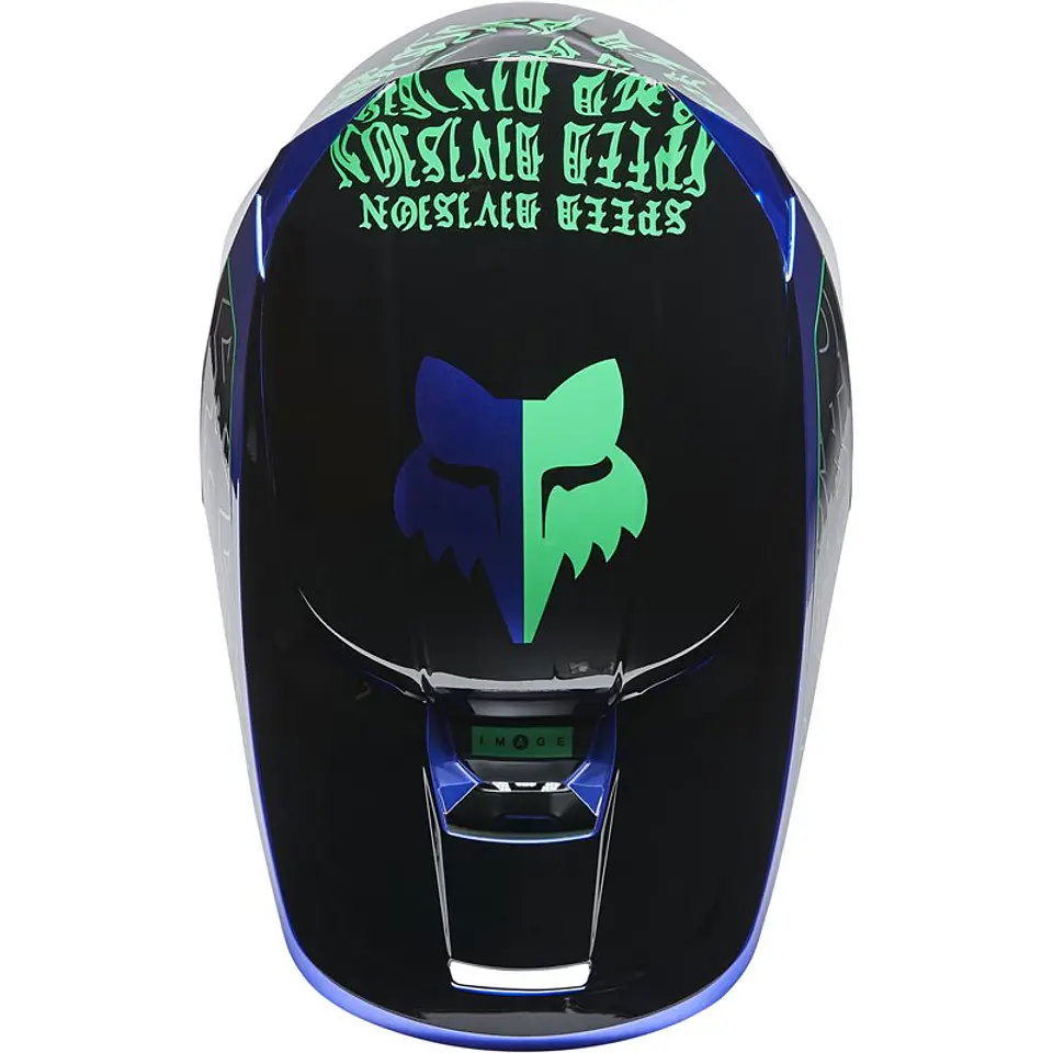 CASCO FOX V1 PERIL NEGRO/AZUL/VERDE 3