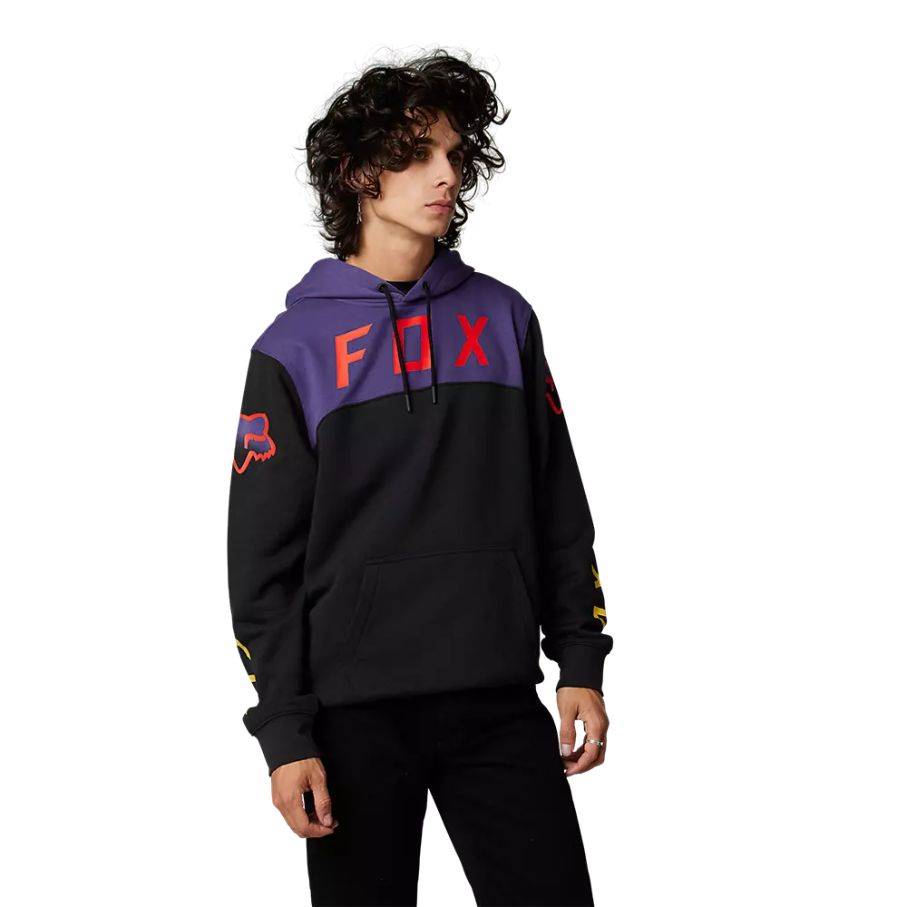 POLERON FOX FGMNT CANGURO MORADO/NEGRO