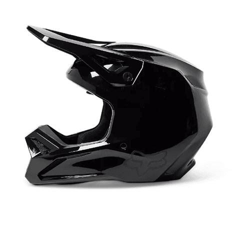 CASCO FOX V1 SOLID NEGRO BRILLANTE