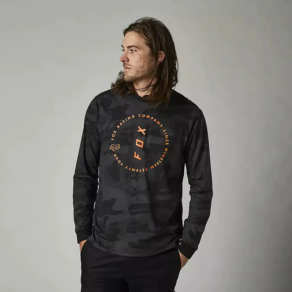 POLERA FOX MANGA LARGA CLEAN UP CAMO 1