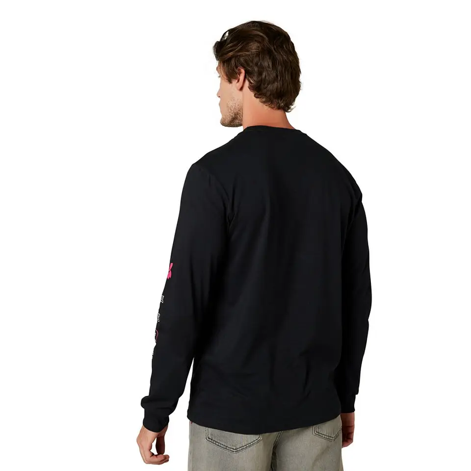 POLERA FOX MANGA LARGA DETONATE NEGRO 3
